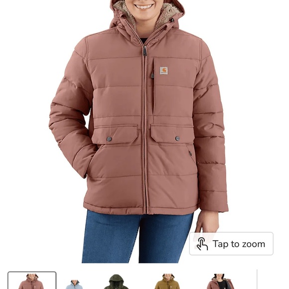 Carhartt Jackets & Blazers - Carhartt Women's 2X Montana Relaxed Fit Insulated Jacket blush pink sherpa-lined